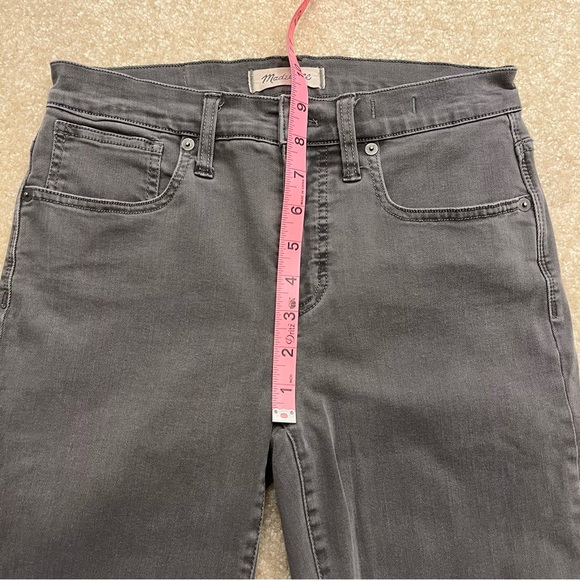 Madewell Jeans Womens 26 Gray 9” High Rise Skinny Denim Raw Hem Stretch Ladies - Picture 7 of 11